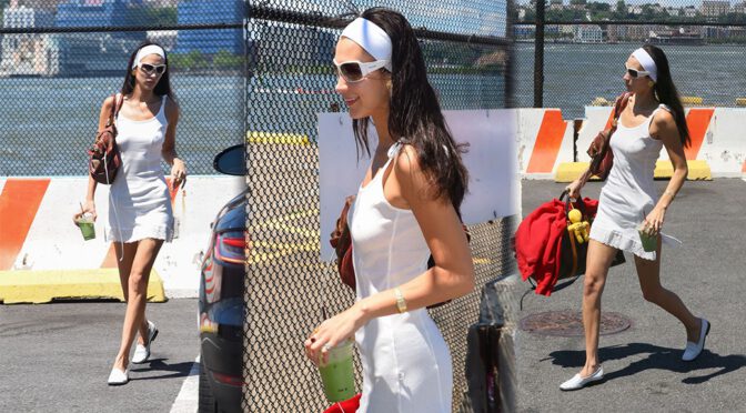 Bella Hadid’s Braless Boobs and Nipples Out in New York