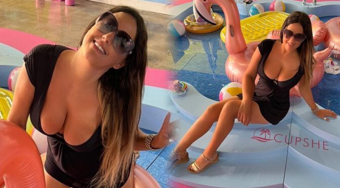 Claudia Romani Shows Gorgeous Boobs at Cupshe Miami Beach Pop Up Store