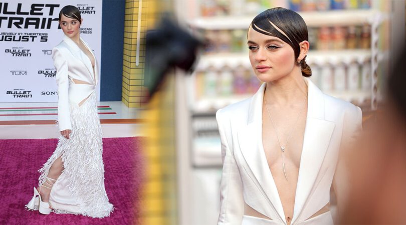Joey King Shows Sexy Braless Boobs at “Bullet Train” Premiere in Los Angeles
