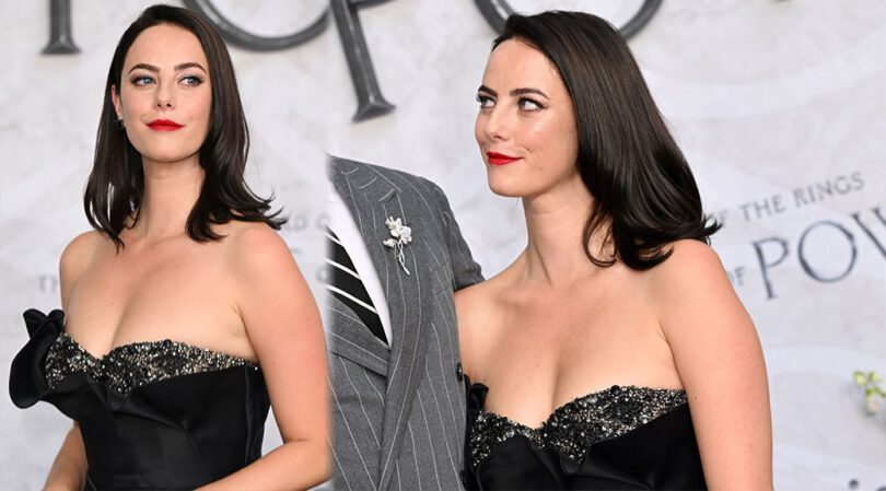 Kaya Scodelario Shows Beautiful Boobs at The Rings of Power Premiere in London