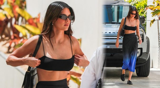 Kendall Jenner Gorgeous in Tiny Top Out in Los Angeles