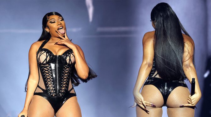 Megan Thee Stallion Flaunts Big Boobs and Ass at Reading Festival in Reading