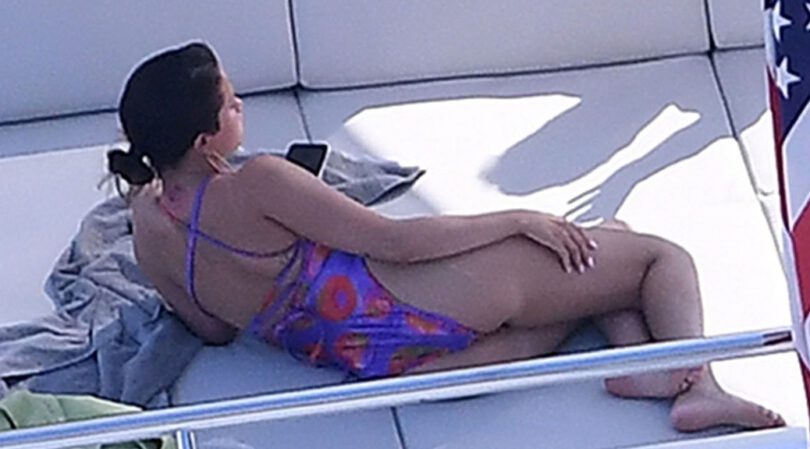 Selena Gomez Sexy in Swimsuit at a Yacth in Italy