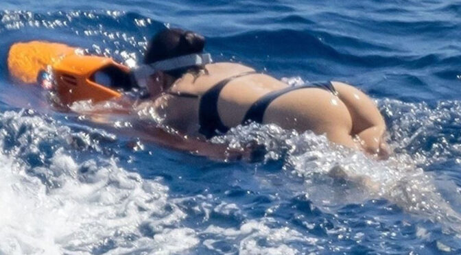 Selena Gomez In Black Swimsuit