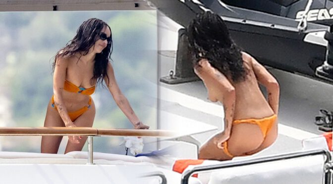 Zoe Kravitz Shows Sexy Ass and Topless Boobs on a Yacht in Positano (NSFW)