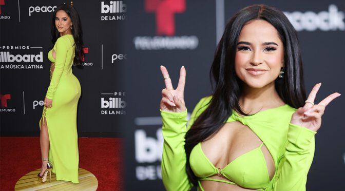 Becky G Flaunts Sexy Boobs and Ass at 2022 Billboard Latin Music Awards in Coral Gables