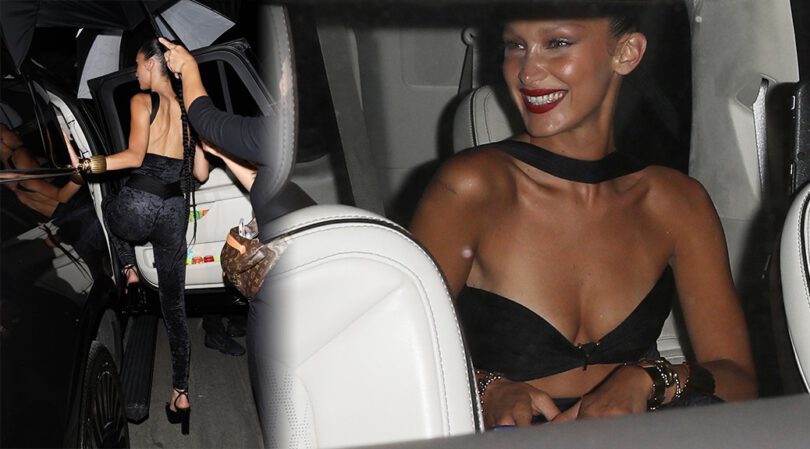 Bella Hadid Shows Boobs and Ass at Beyonce’s Birthday Party in Los Angeles