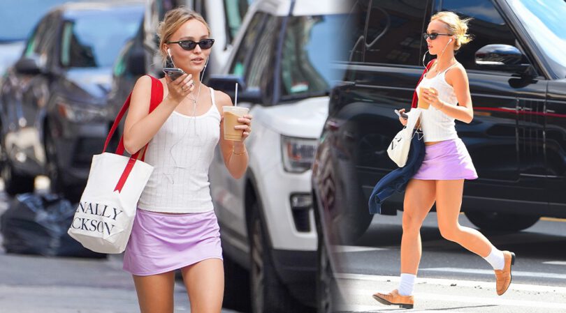 Lily-Rose Depp Shows Sexy Legs and Hard Pokies Out in New York