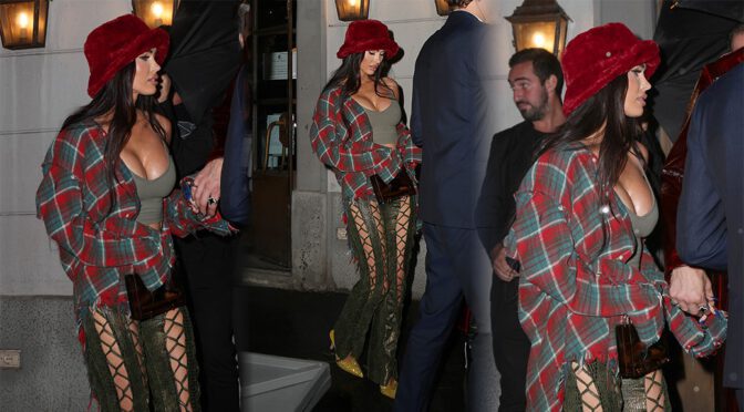 Megan Fox Shows Gorgeous Boobs in Big Cleavage Out in Milan
