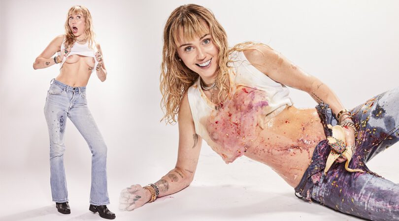Miley Cyrus Expose Sexy Boobs in Sexy Vijat Mohindra Photoshoot Topless Outtakes (NSFW)