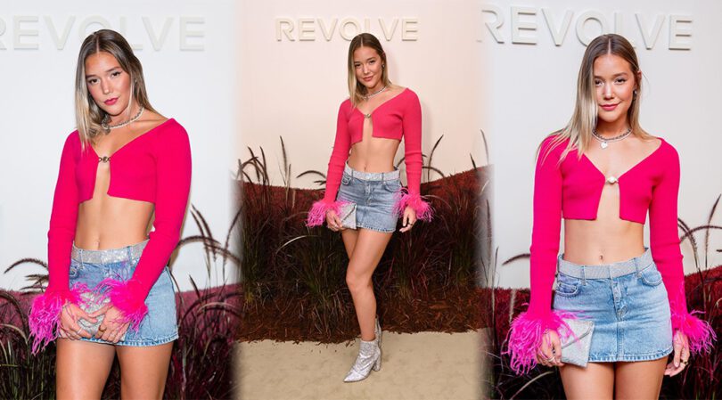 Olivia Ponton Shows Sexy Legs and Boobs at The Revolve Party in New York