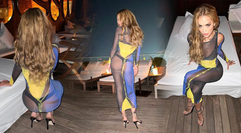 Rita Ora Shows Sexy Ass in Black Thong Panties