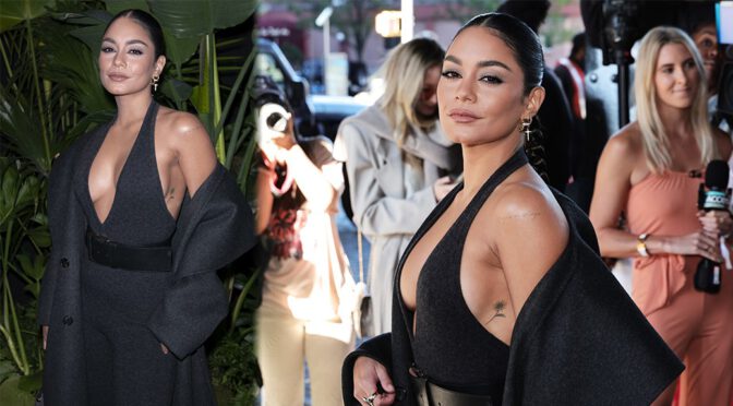 Vanessa Hudgens’s Stunning Braless Boobs at Michael Kors SS23 Fashion Show in New York