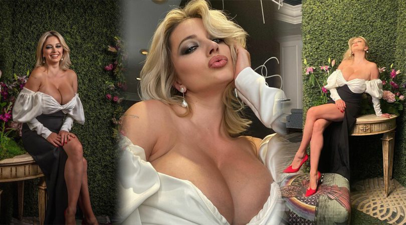 Caroline Vreeland Flaunts Spectacular Big Boobs in Huge Cleavage