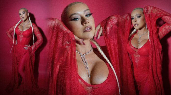 Christina Aguilera Shows Big Boobs at 2022 Billboard Latin Music Awards