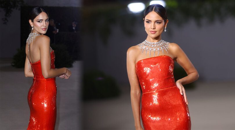 Eiza Gonzalez Beautiful in Sexy Red Dress at 2nd Annual Academy Museum Gala in Los Angeles