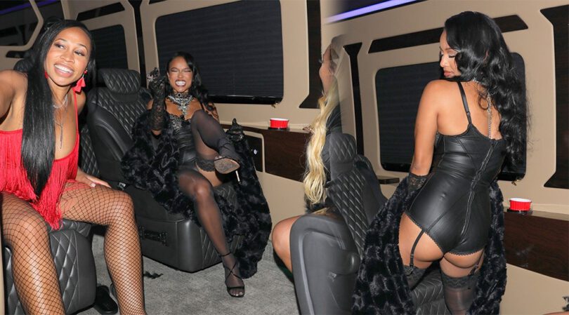 Karrueche Tran Shows Perfect Ass at Cardi B’s Birthday Bash at Poppy in Los Angeles