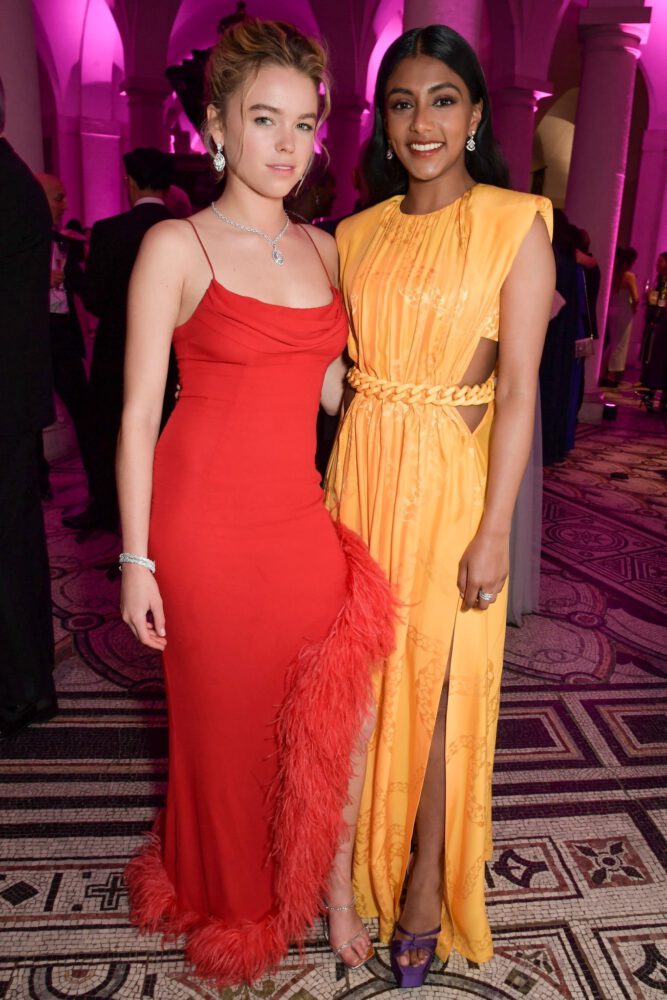 Milly Alcock Beautiful Red Dress