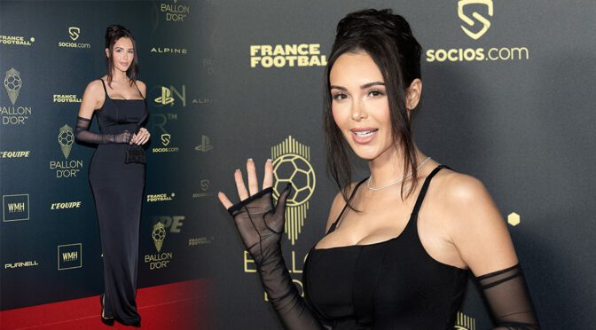 Nabilla Benattia’s Stunning Big Boobs at Ballon D’Or Photocall in Paris