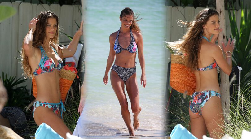 Nina Agdal Flaunts Sexy Body in Bikini on the Beach in Miami