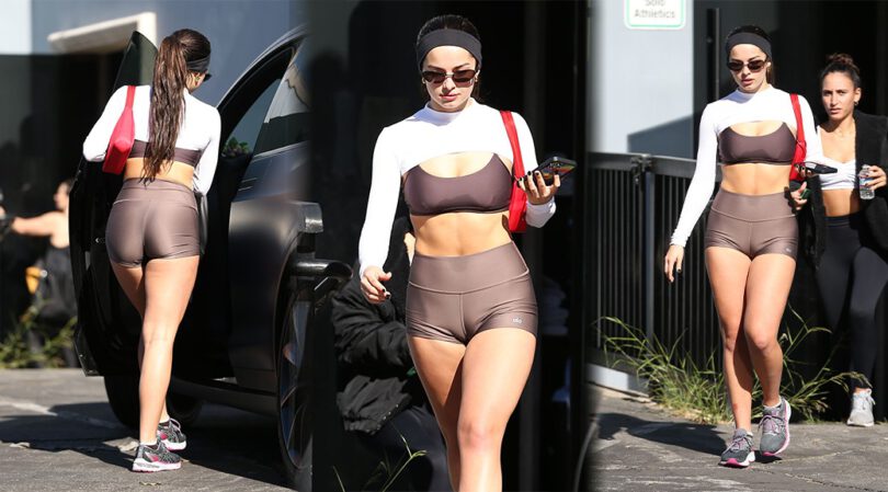 Addison Rae Shows Sexy Legs and Camel Toe Out in Los Angeles