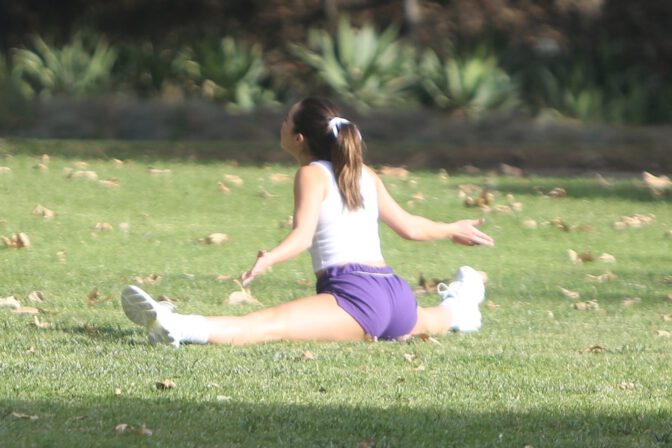 Addison Rae Sexy Yoga