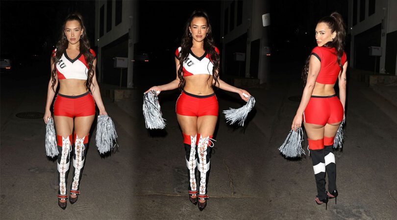 Anastasia Karanikolaou Flaunts Sexy Ass in Cheerleader Outfit for Halloween