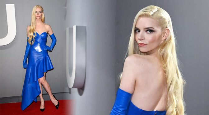 Anya Taylor-Joy Shows Sexy Legs and Cleavage at “The Menu” Premiere in London
