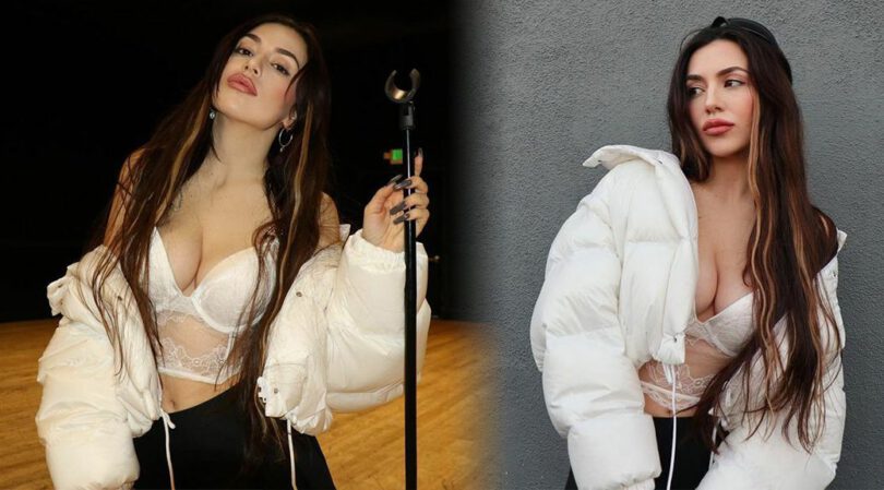 Ava Max Shows Big Sexy Boobs in Bra