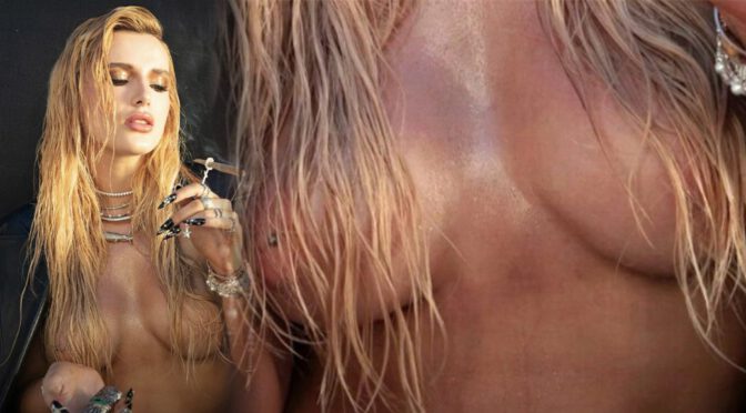 Bella Thorne Shows Sexy Boobs and Pierced Nipples in Topless Photoshoot (NSFW)