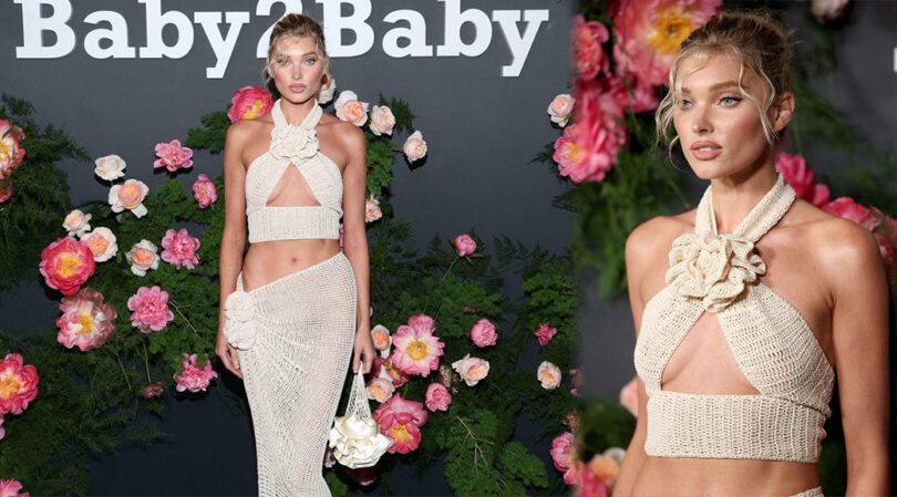 Elsa Hosk Braless at 2022 Baby2Baby Gala in West Hollywood