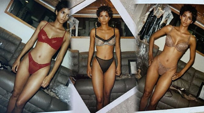 Halle Berry in Sexy Sheer Lingerie in “Introducing Dorothy Dandridge” Fitting Polaroid Photos (1998)