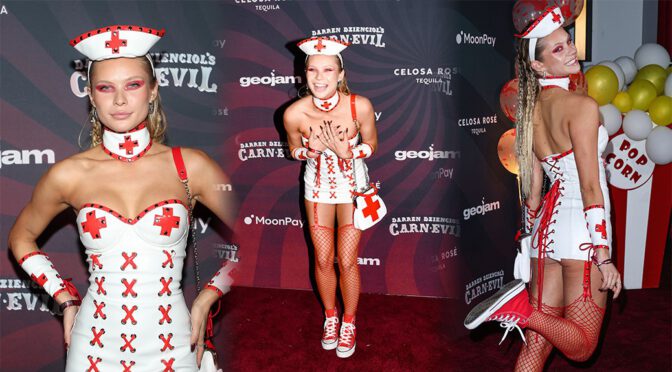 Josie Canseco Shows Stunning Body in Sexy Nurse outfit at CARN*EVIL Halloween Party in Los Angeles