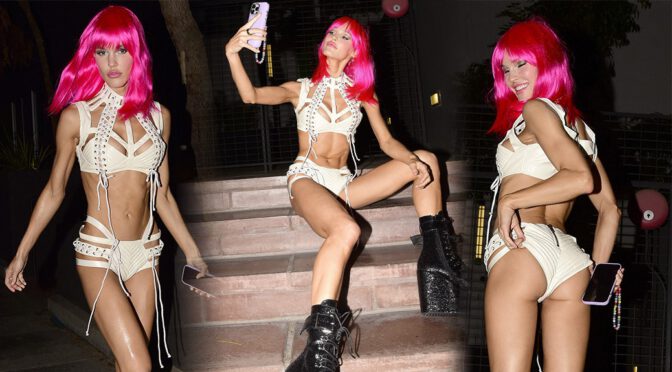Joy Corrigan Expose Perfect Ass and Sexy Body at Private Halloween Party in West Hollywood