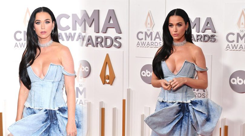 Katy Perry Flaunts Gorgeous Big Boobs at 56th Annual CMA Awards in Nashville