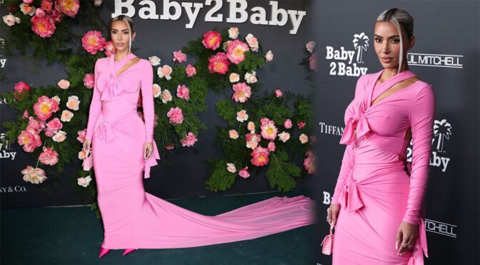 Kim Kardashian’s Sexy Braless Pokies at 2022 Baby2Baby Gala in West Hollywood