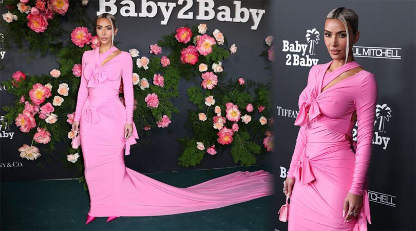 Kim Kardashian’s Sexy Braless Pokies at 2022 Baby2Baby Gala in West Hollywood