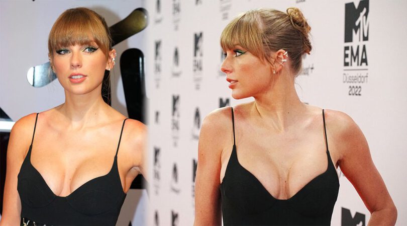 Taylor Swift’s Stunning Boobs in Big Cleavage at MTV Europe Music Awards 2022 in Duesseldorf