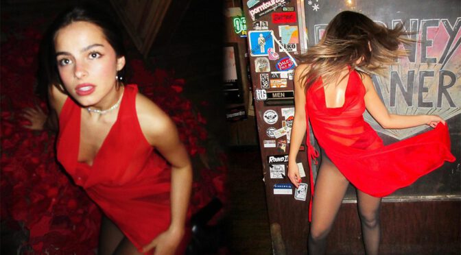 Addison Rae Gorgeous in Sexy Red Dress