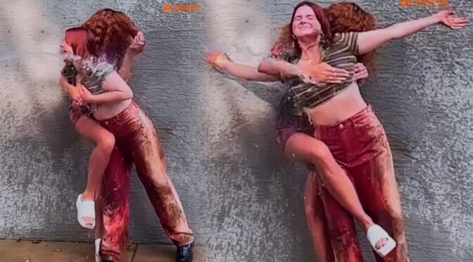 Ariel Winter in Sexy Wet Boob Grab Video