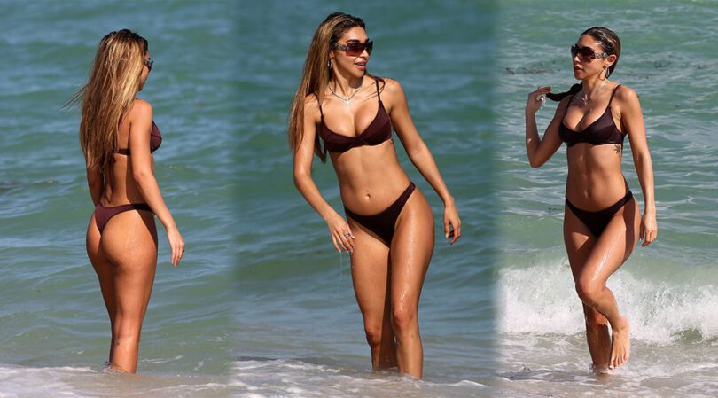Chantel Jeffries Flaunts Spectacular Body in Sexy Bikini at Beach in Miami