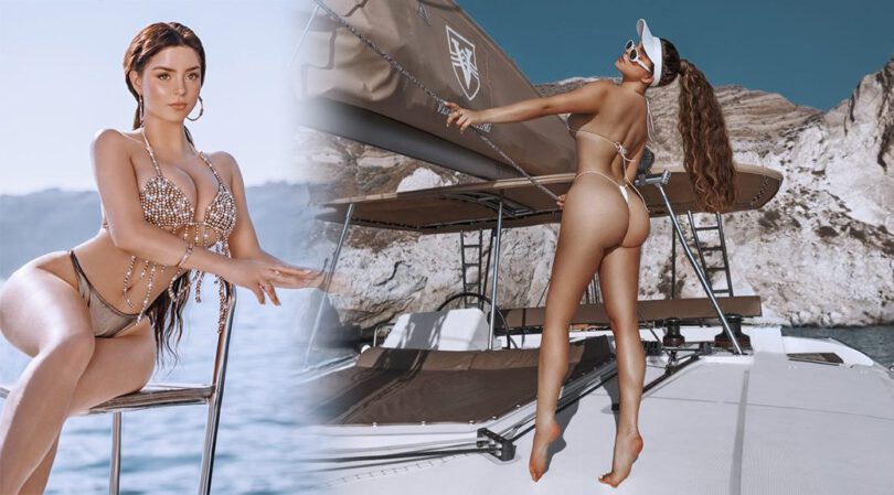 Demi Rose Mawby Flaunts Stunning Curvy Body in Bikini