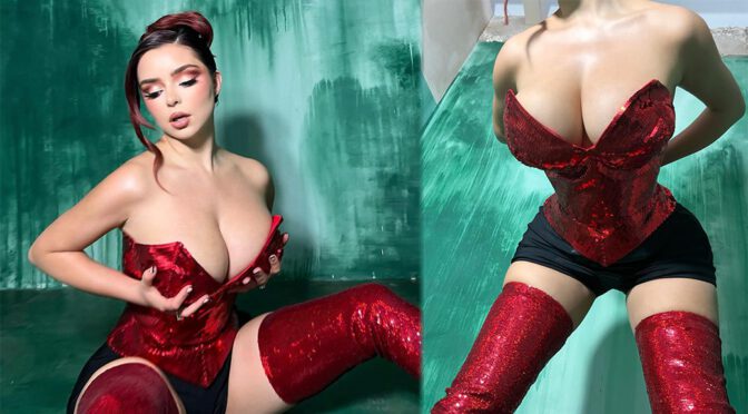 Demi Rose Mawby Flaunts Spectacular Boobs in Sexy Big Cleavage