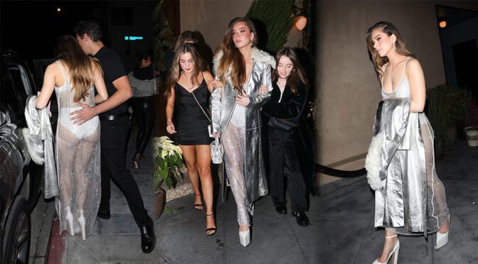Hailee Steinfeld Gorgeous Ass In Sheer Dress