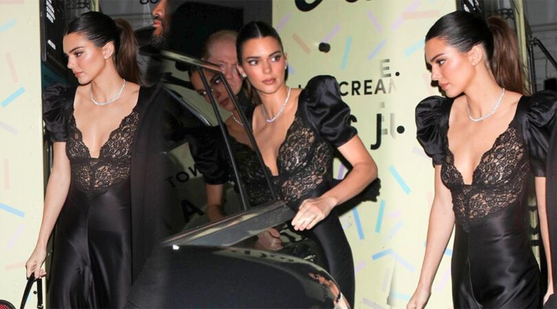 Kendall Jenner Shows Braless Boobs and Nipples Out in West Hollywood