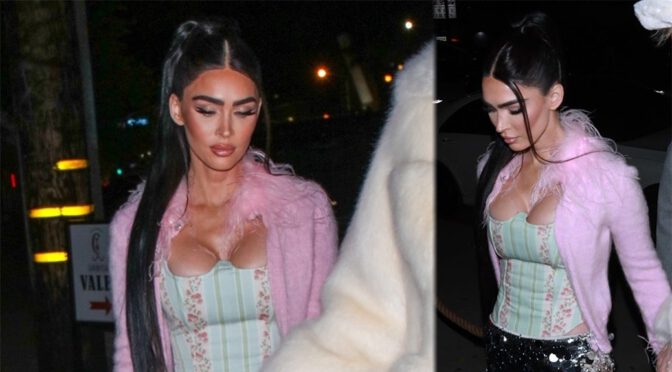 Megan Fox Shows Big Boobs and Sexy Legs at Catch Steak in Los Angeles