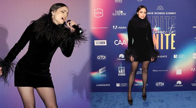Sofia Carson Shows Beautiful Legs at The Wrap’s 5th Annual Power Women Summit in Santa Monica