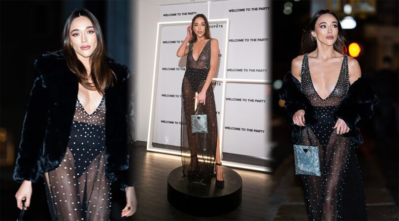 Sophia Culpo’s Sexy Body in See-Through Dress at Retrofete Holiday Pop-Up Shop Celebration in New York