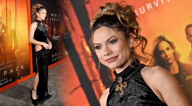 Bella Shepard Beautiful in Black Dress at “Wolf Pack” Premiere in Los Angeles