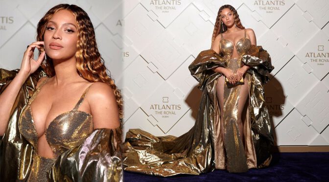 Beyonce Flaunts Big Boobs at Grand Reveal Weekend for Atlantis The Royal in Dubai
